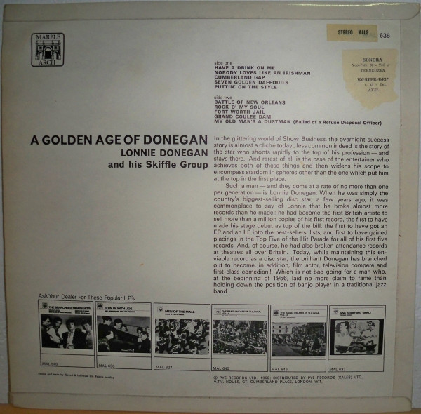 Lonnie Donegan - A Golden Age Of Donegan | Marble Arch (MALS 636) - 2 Lonnie Donegan - A Golden Age Of Donegan | Marble Arch (MALS 636) - 2