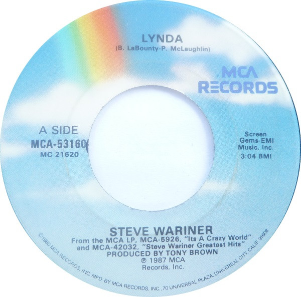 Steve Wariner - Lynda | MCA Records (MCA-53160) Steve Wariner - Lynda | MCA Records (MCA-53160)
