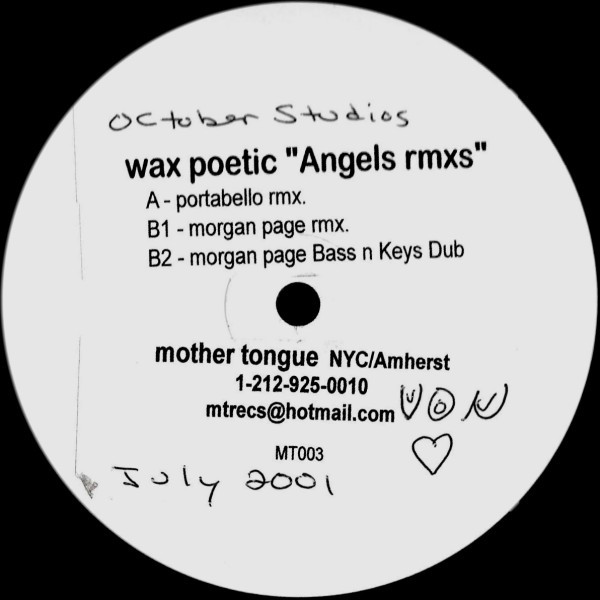 Wax Poetic - Angels (Remixes) | Mother Tongue (MT003)