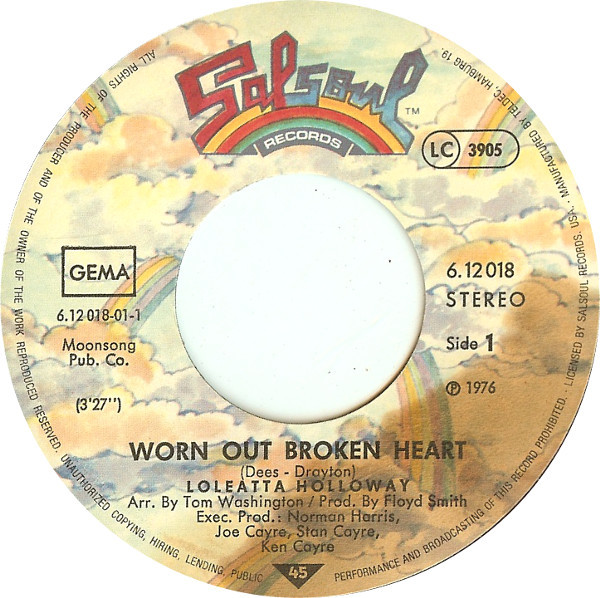 Loleatta Holloway - Worn Out Broken Heart | Salsoul Records (6.12018) - 2