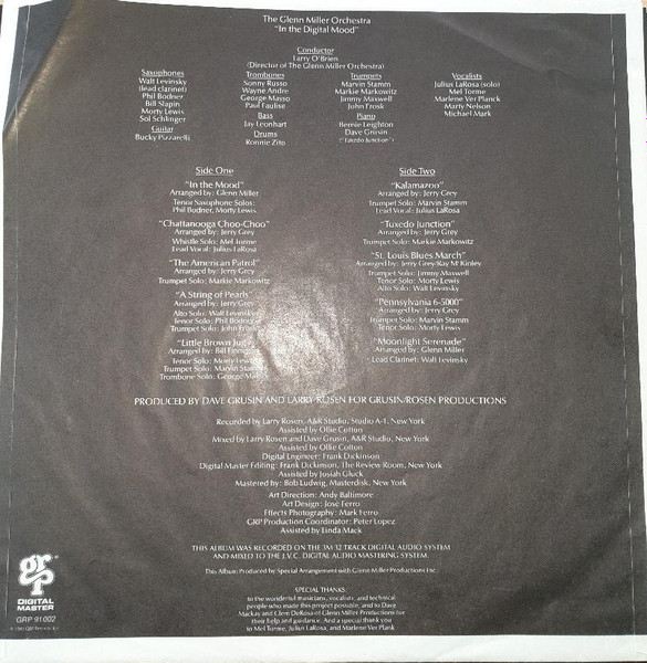 The Glenn Miller Orchestra - In The Digital Mood | GRP (GRP 91002) - 3