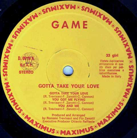 Game - Gotta Take Your Love | Maximus (D.0019) - 3