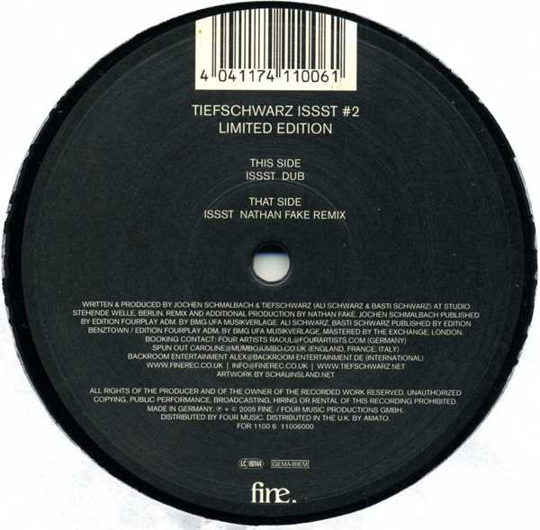 Tiefschwarz - Issst #2 | Four Music (FOR 1100 6)