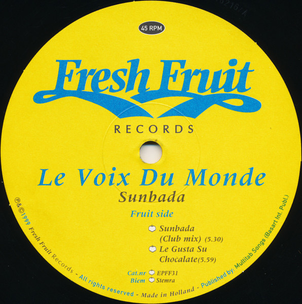 Le Voix Du Monde - Sunbada | Fresh Fruit Records (EPFF31) - 2
