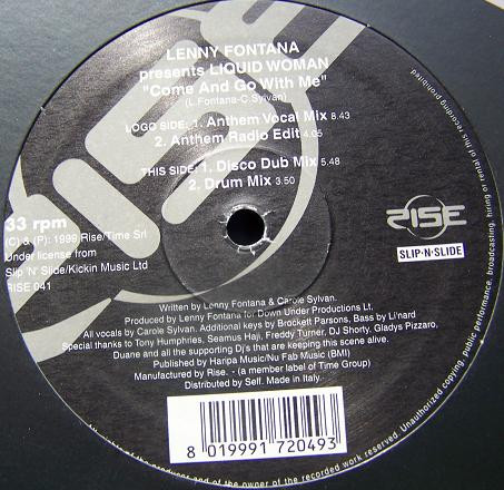 Lenny Fontana Presents Liquid Women - Come And Go With Me | Rise (RISE 041) - main