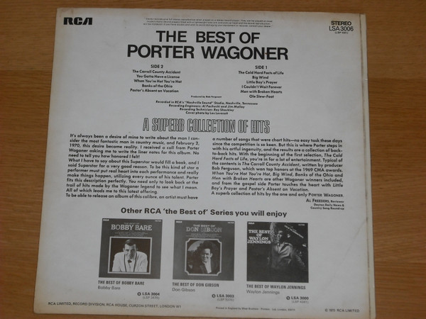 Porter Wagoner - The Best Of Porter Wagoner | RCA Victor (LSA 3006) - 2 Porter Wagoner - The Best Of Porter Wagoner | RCA Victor (LSA 3006) - 2