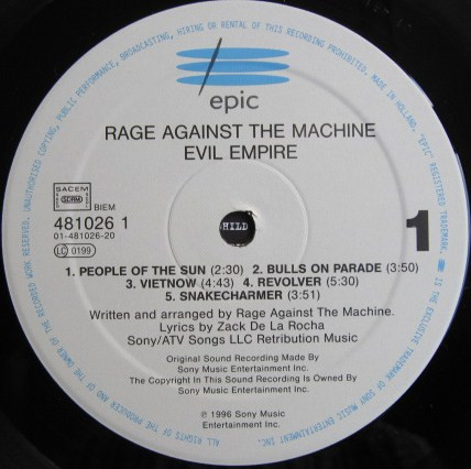 Rage Against The Machine - Evil Empire | Epic (EPC 481026 1) - 3