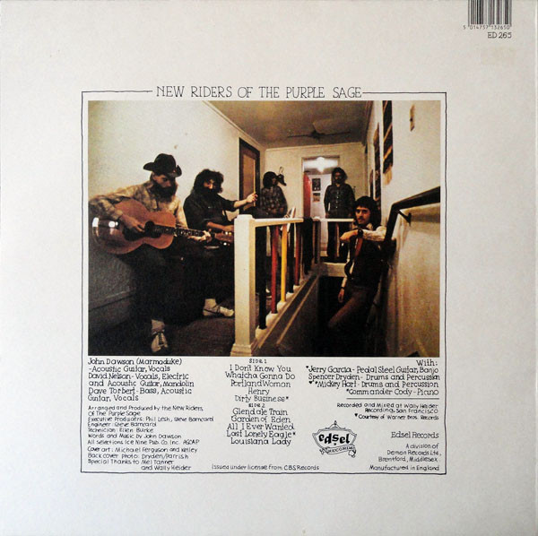 New Riders Of The Purple Sage - New Riders Of The Purple Sage | Edsel Records (ED 265) - 2