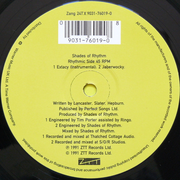 Shades Of Rhythm - Extacy Remix | ZTT (Zang 24TX) - 3