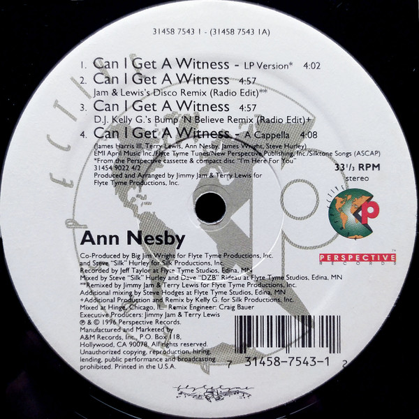 Ann Nesby - Can I Get A Witness | Perspective Records (31458 7543 1) - main Ann Nesby - Can I Get A Witness | Perspective Records (31458 7543 1) - main