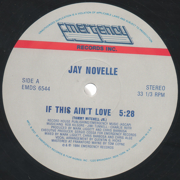 Jay Novelle - If This Ain't Love | Emergency Records (EMDS 6544) - main Jay Novelle - If This Ain't Love | Emergency Records (EMDS 6544) - main