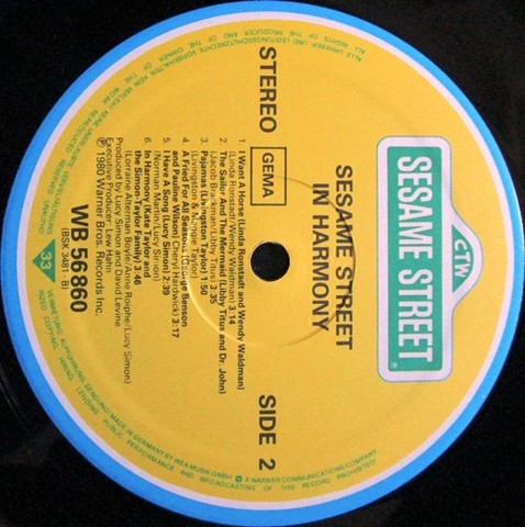 Various - In Harmony - A Sesame Street Record | Sesame Street Records (WB 56 860) - 4 Various - In Harmony - A Sesame Street Record | Sesame Street Records (WB 56 860) - 4