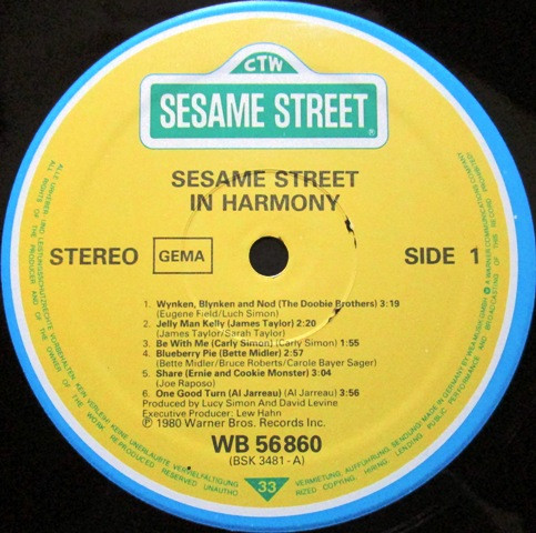 Various - In Harmony - A Sesame Street Record | Sesame Street Records (WB 56 860) - 3 Various - In Harmony - A Sesame Street Record | Sesame Street Records (WB 56 860) - 3