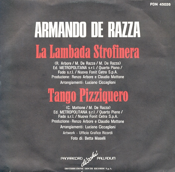 Armando De Razza - La Lambada Strofinera | Panarecord (PDN 45026) Armando De Razza - La Lambada Strofinera | Panarecord (PDN 45026)