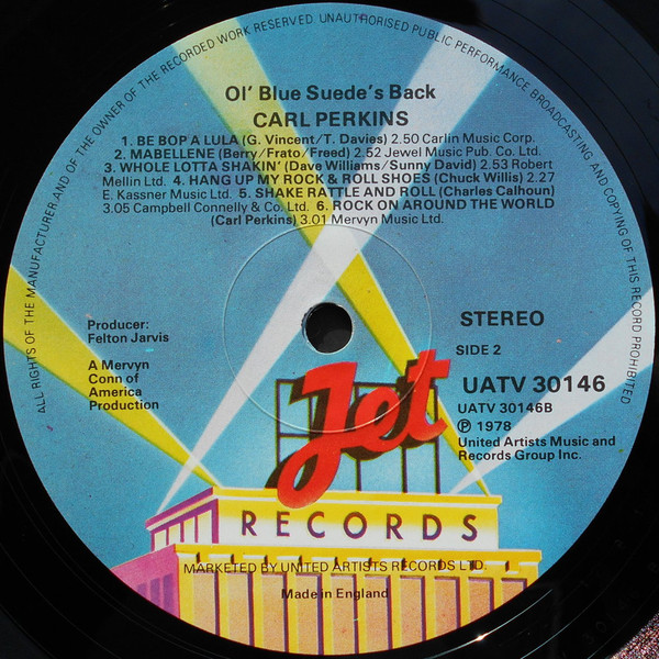 Carl Perkins - Ol' Blue Suede's Back | Jet Records (JETLP 208) - 3