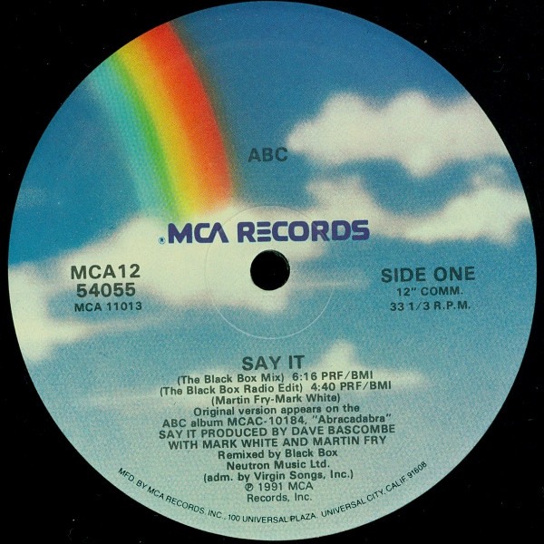 ABC - Say It | MCA Records (MCA12 54055) - 3
