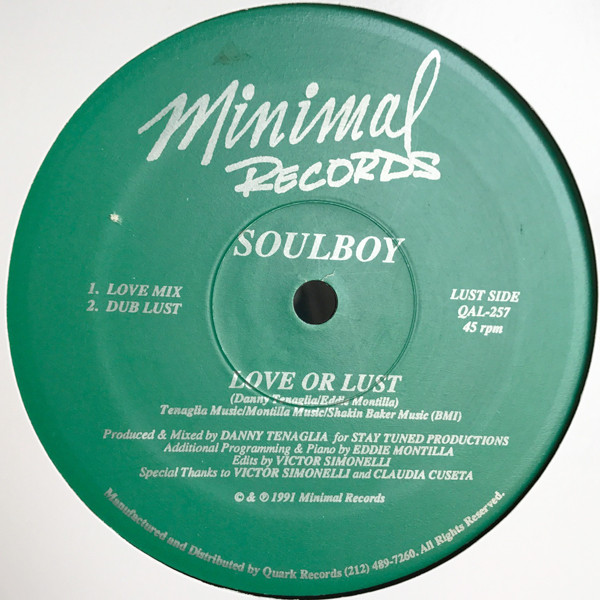 Soulboy - Harmonica Track / Love Or Lust | Minimal Records (QAL-257) - 2