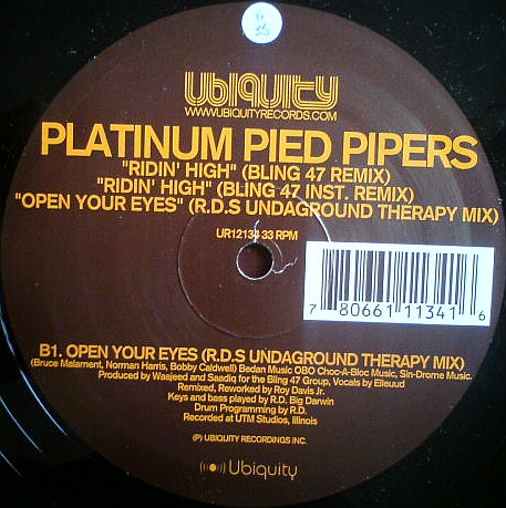 Platinum Pied Pipers - Ridin' High / Open Your Eyes (Remixes) | Ubiquity (UR12 134) - 2 Platinum Pied Pipers - Ridin' High / Open Your Eyes (Remixes) | Ubiquity (UR12 134) - 2