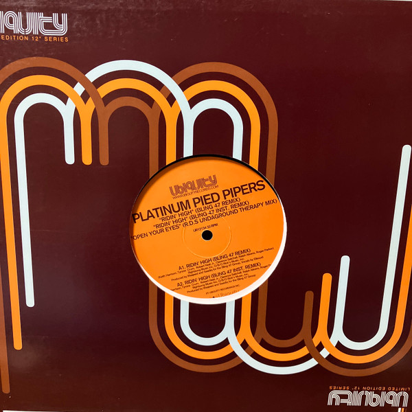 Platinum Pied Pipers - Ridin' High / Open Your Eyes (Remixes) | Ubiquity (UR12 134) - 3 Platinum Pied Pipers - Ridin' High / Open Your Eyes (Remixes) | Ubiquity (UR12 134) - 3