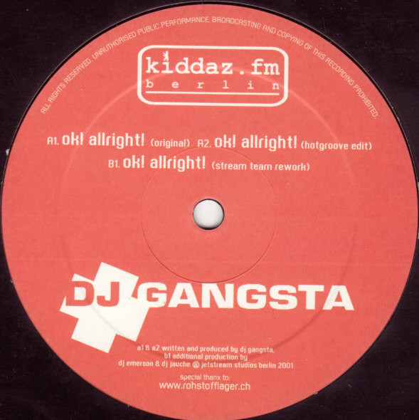 DJ Gangsta - Gangsta's Paradise EP | Kiddaz.fm (KIDD 009) - main