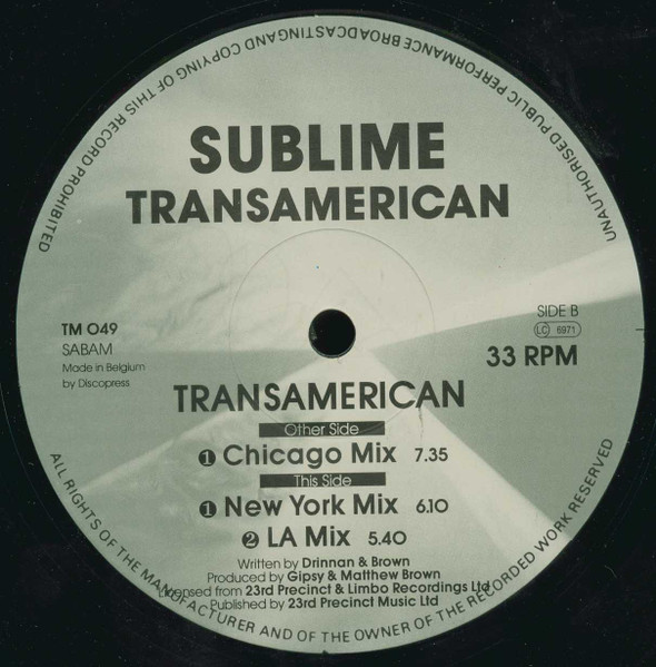 Sublime - Transamerican | Trance Mission (TM 049) - 2