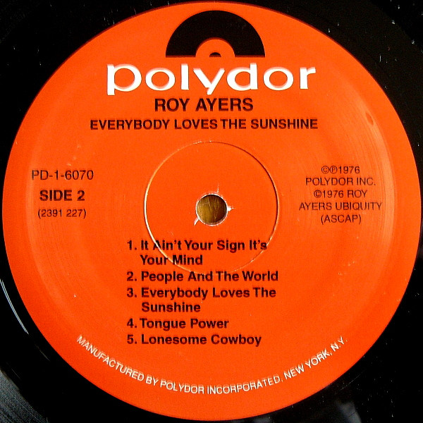 Roy Ayers Ubiquity - Everybody Loves The Sunshine | Polydor (PD-1-6070) - 4
