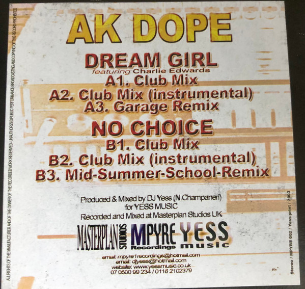 AK Dope Featuring Charlie Edwards - Dream Girl | Mpyre Recordings (MP002) - 2