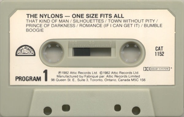 The Nylons - One Size Fits All [Cassette] | Attic (CAT 1152) - 4