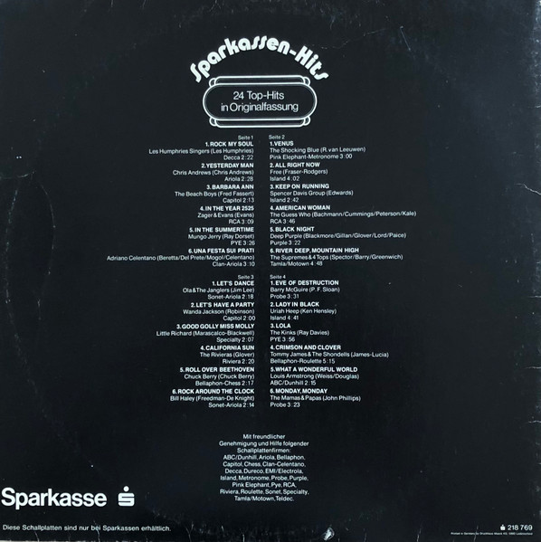 Various - Rock-Oldies | Sparkasse (MSM 100) - 4