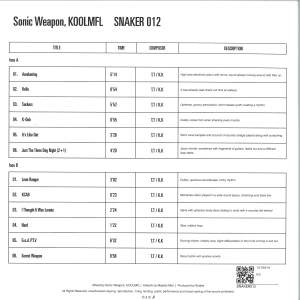 Koolmfl  &  Sonic Weapon - SNAKER012 | Snaker (SNAKER012) - 3
