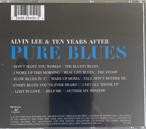 Alvin Lee & Ten Years After - Pure Blues | Chrysalis (7243 8 33450 2 1) - 2