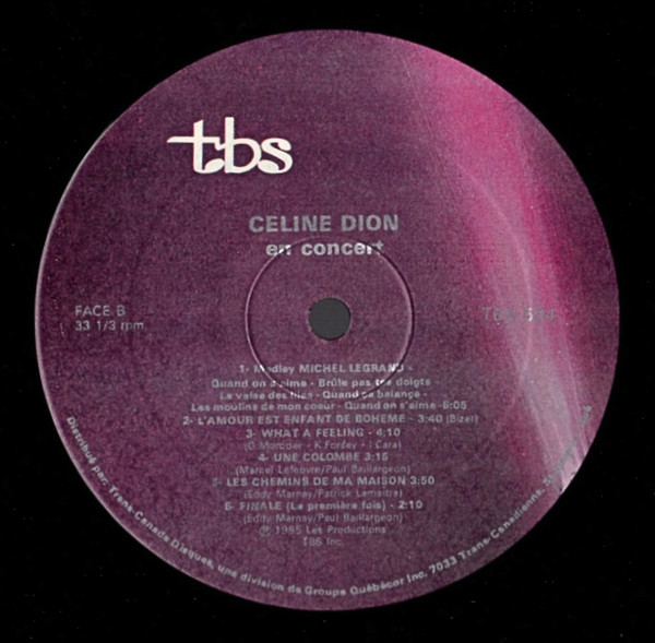 Céline Dion - En Concert | TBS (TBS 504) - 4
