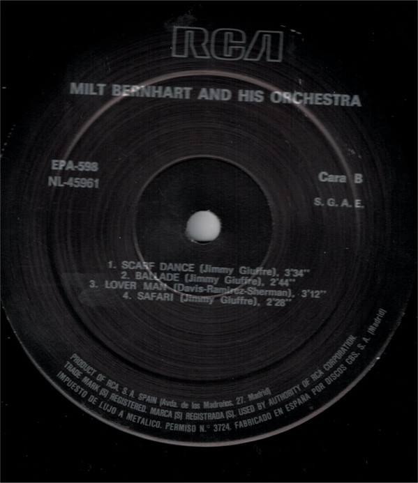 Tony Scott Septet / Milt Bernhart And His Orchestra - Untitled | RCA Victor (NL-45961) - 3