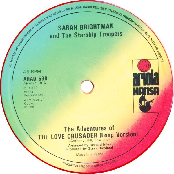 Sarah Brightman And The Starship Troopers - The Adventures Of The Love Crusader | Ariola Hansa (AHAD 538)