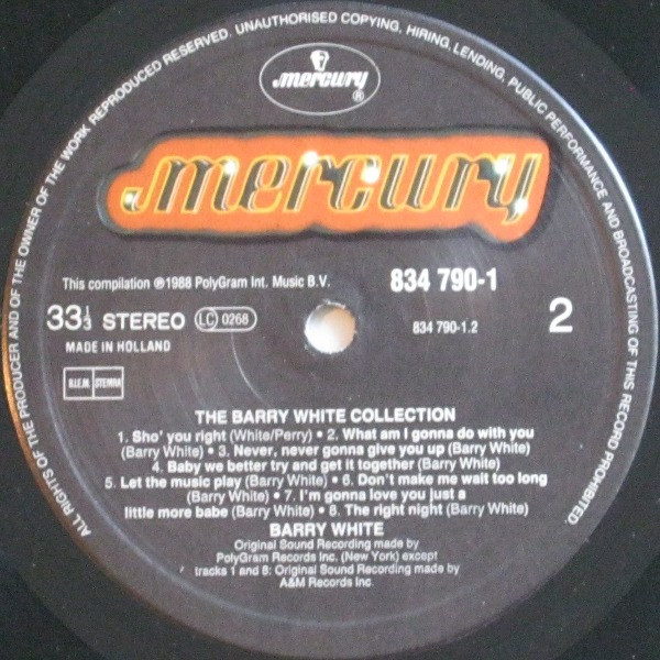 Barry White - The Collection | Mercury (BWTV 1) - 4