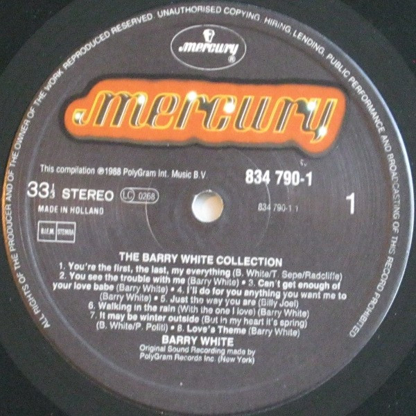 Barry White - The Collection | Mercury (BWTV 1) - 3