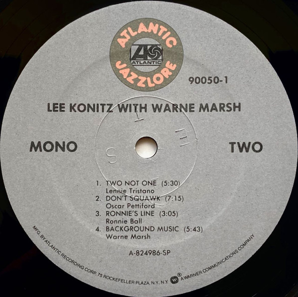 Lee Konitz With Warne Marsh - Lee Konitz With Warne Marsh | Atlantic (90050-1) - 4 Lee Konitz With Warne Marsh - Lee Konitz With Warne Marsh | Atlantic (90050-1) - 4