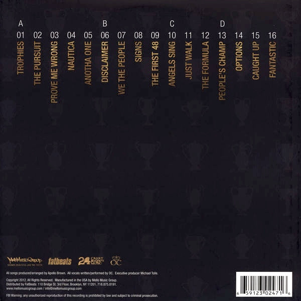 Apollo Brown + O.C. - Trophies | Mello Music Group (LP-MMG026) - 2