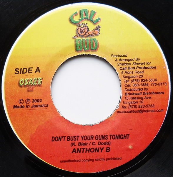 Anthony B / Flash - Don't Bust Your Guns Tonight / Not Because We Hada Fight | Cali Bud (none)