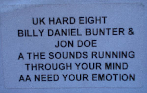 Billy Daniel Bunter & Jon Doe - The Sounds Running Through Your Mind / Need Your Emotion | UK Hard (UKHard 8) - main Billy Daniel Bunter & Jon Doe - The Sounds Running Through Your Mind / Need Your Emotion | UK Hard (UKHard 8) - main
