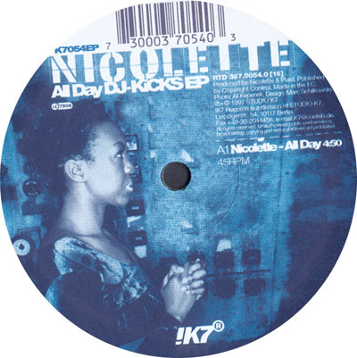 Nicolette - All Day DJ-Kicks EP | !K7 Records (K7054EP)