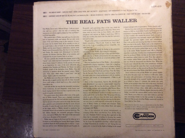 Fats Waller - The Real Fats Waller | RCA Camden (LCP-23) - 2 Fats Waller - The Real Fats Waller | RCA Camden (LCP-23) - 2
