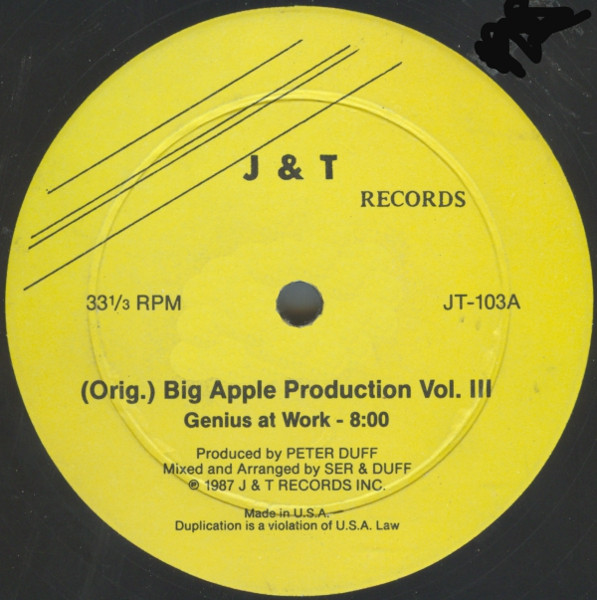 Various - (Orig.) Big Apple Production Vol. III | J & T Records (JT-103) - main