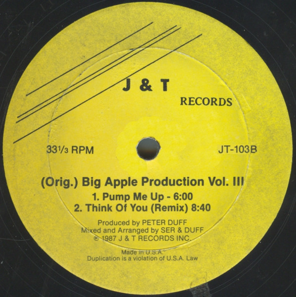 Various - (Orig.) Big Apple Production Vol. III | J & T Records (JT-103) - 2