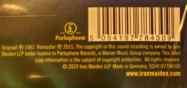 Iron Maiden - The Number Of The Beast | Parlophone Records Ltd. (5054197784309) - 2