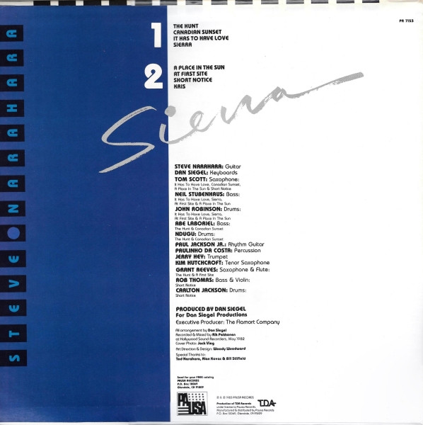 Steve Narahara - Sierra | Pausa Records (PR 7153) - 2