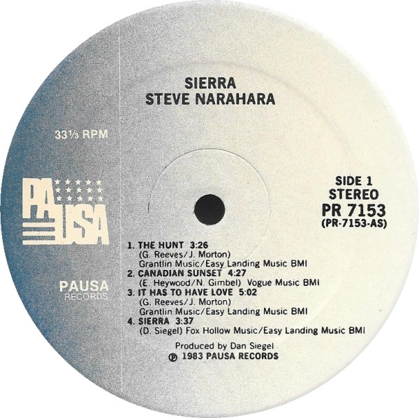 Steve Narahara - Sierra | Pausa Records (PR 7153) - 3