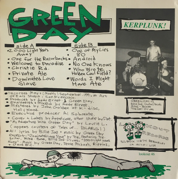 Green Day - Kerplunk! | Lookout! Records (Lookout 46) - 2