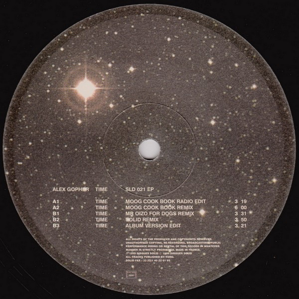Alex Gopher - Time | Disques Solid (SLD 021 EP) - 3 Alex Gopher - Time | Disques Solid (SLD 021 EP) - 3