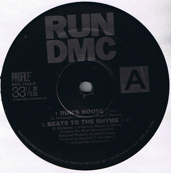 Run-DMC - Run's House / Beats To The Rhyme | Profile Records (PRO-7202-0)